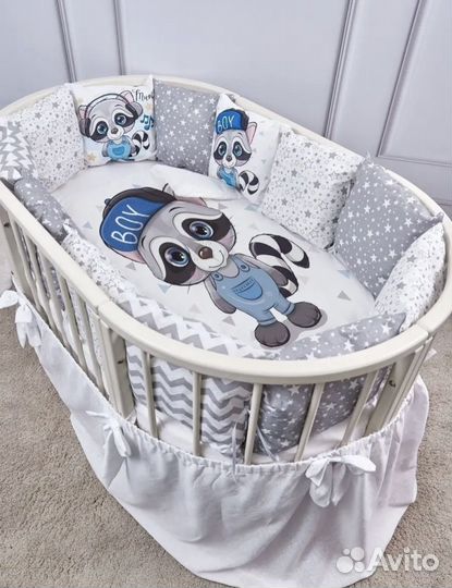 Бортики в кроватку с одеялом