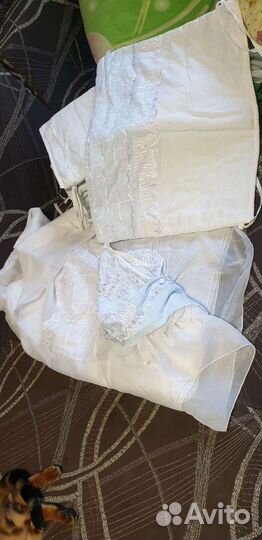 Бортики в кроватку и вуаль для балдахина