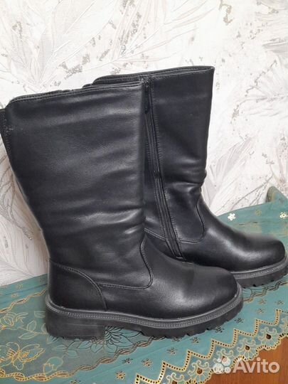 Зимние женские сапоги 38 натуральная кожа