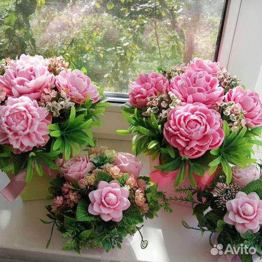 Букеты из мыла ручной работы