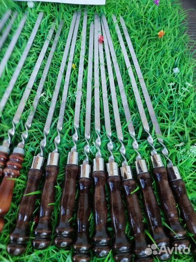 Шампура с деревянными ручками