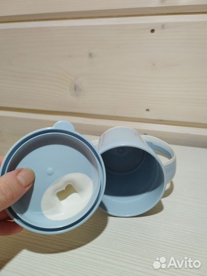 Детские кружки-поильники пластик пакетом
