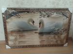 Картина 2 белых лебедя