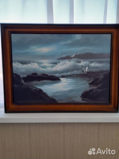 Картина маслом (морской пейзаж)