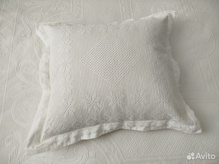 Наволочки с вязаным кружевом Винтаж