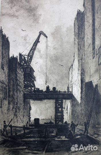 Картина соцреализм СССР графика старая