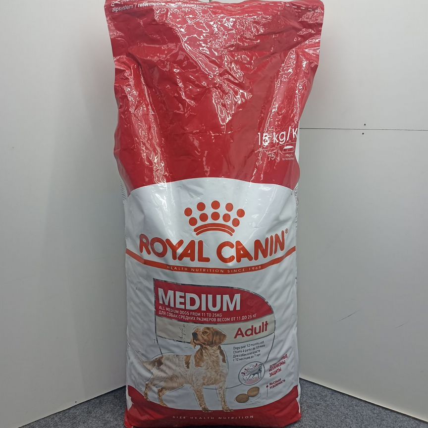 Корм для собак royal canin medium 15кг