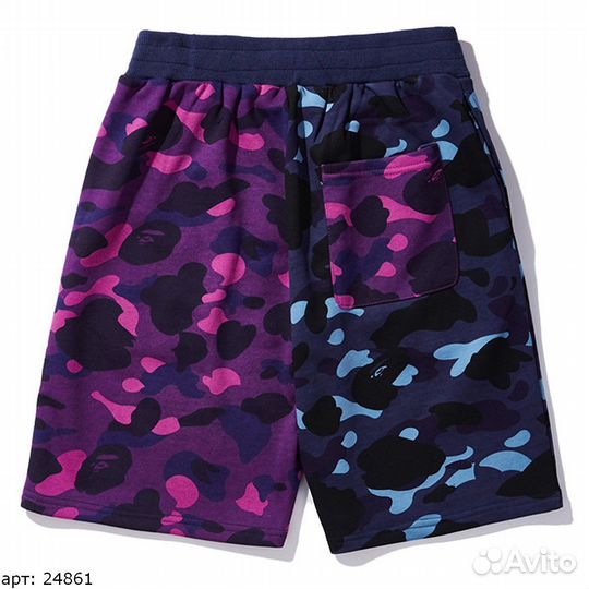 Шорты bape (M-3XL) фиолетовые
