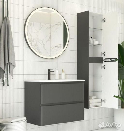 Пенал Aquanet Эмбер 35 черный