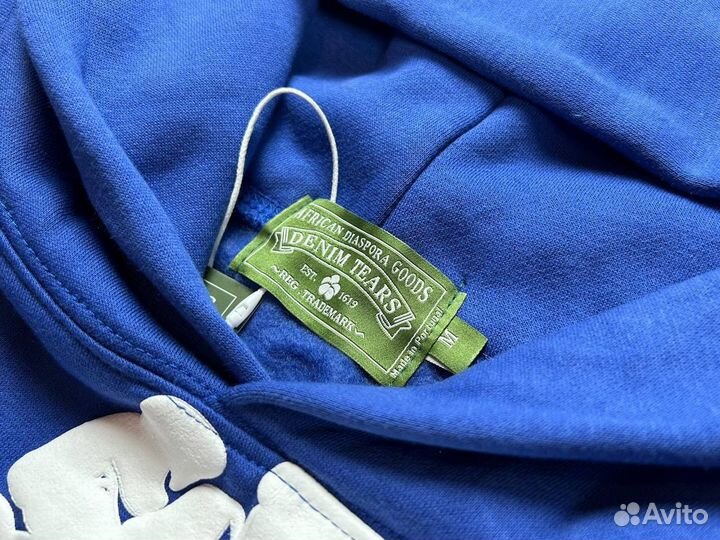 Худи denim tears синяя