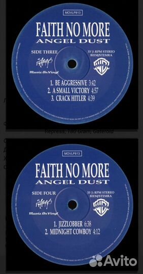 Пластинка Faith no More Angel Dust