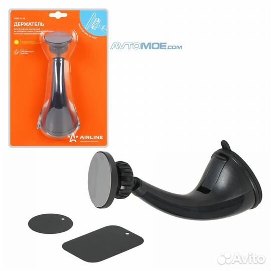 Держатель для телефона на торпедо/лоб. стекло магн