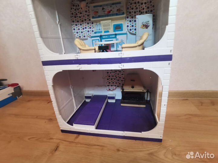 Домик кукольный большой с мебелью для барби