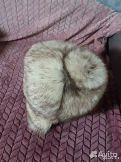 Шапка зимняя меховая женская белая