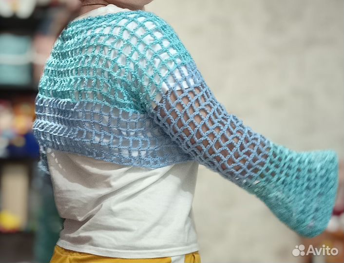 Кофта сетка вязаная y2k