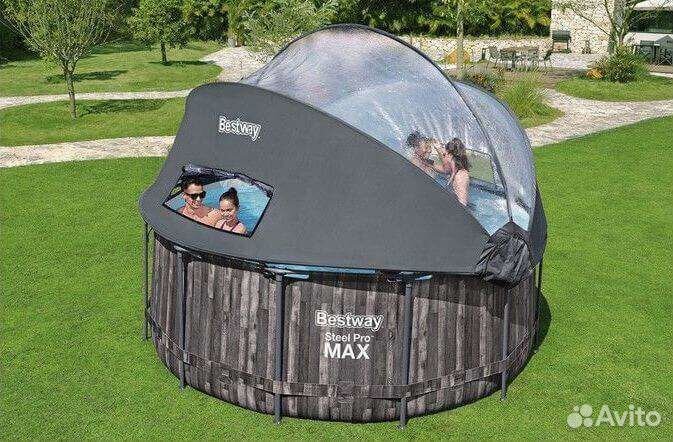 Каркасный бассейн с куполом