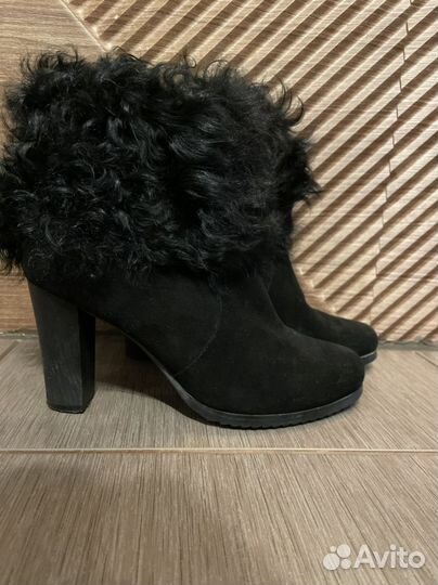 Ботильоны натуральная замша полусапожки зимние 40