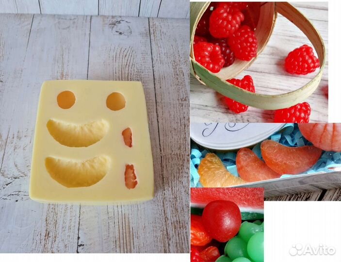 Силиконовые формы для мыла (Клубника, ягоды, икра)