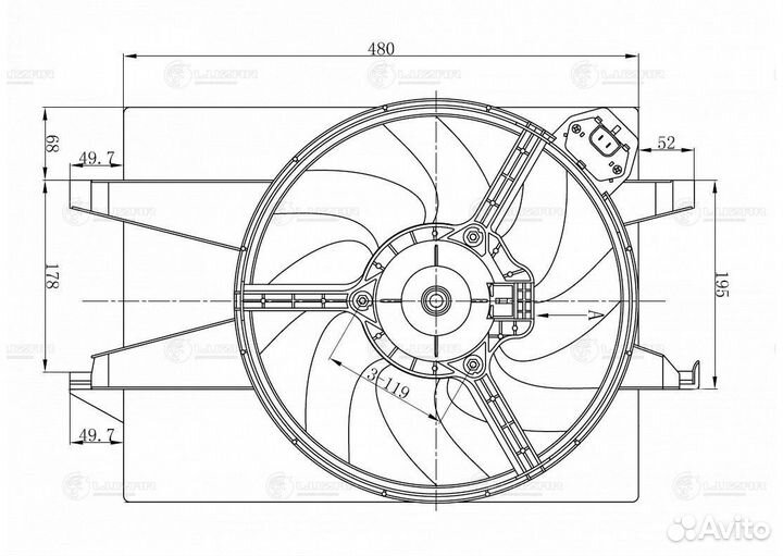 Вентилятор радиатора охлаждения Форд Фьюжн 2002-20