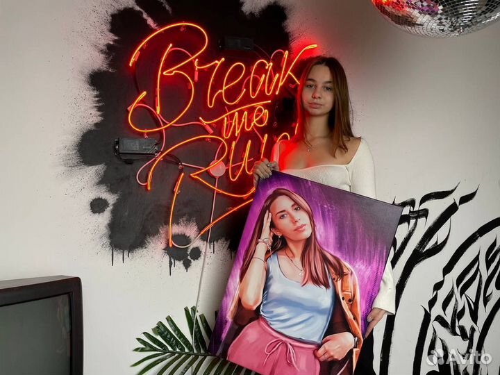 Портрет по фото, портрет на холсте, фотопечать