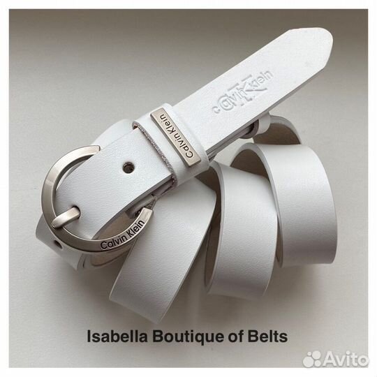 Ремни женские из натуральной кожи 2,3 см