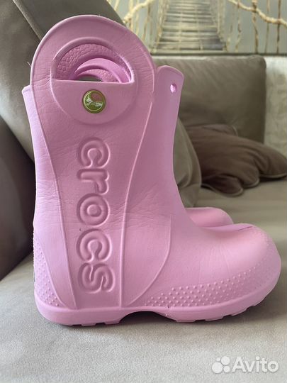 Сапоги crocs c10 для девочки резиновые