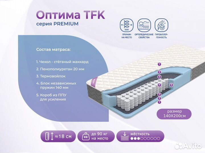 Матрас 140х200 новый