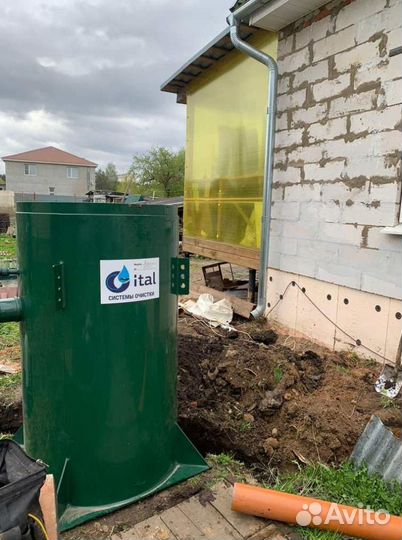Станция очистки сточных вод био 4+Автономная канализация в частном доме Итал