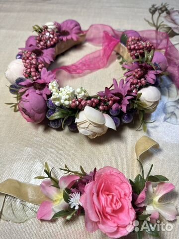 Ободок с браслетом ручная работа