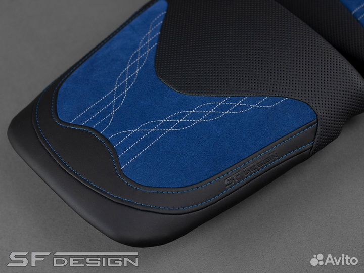 Сиденье Honda CBR600RR White Lines Blue Alcantara