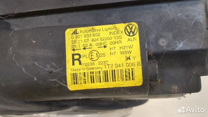 Фара (передняя) правая Volkswagen Touran