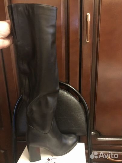 Сапоги кожаные женские 38-39
