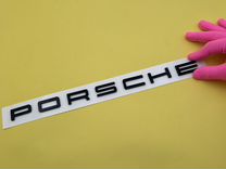 Надпись Porsche эмблема буквы чёрные Порше