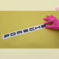 Надпись Porsche эмблема буквы чёрные Порше