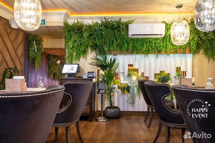 Фитодизайн и озеленение кафе, ресторанов, офисов