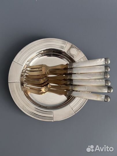 Старинные вилочки перламутр франция