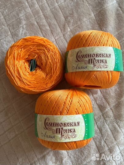 Пряжа хлопок мерсеризованный Семеновская Лилия