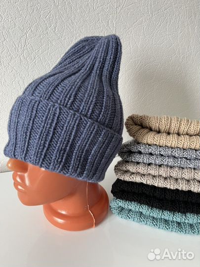 Шапка-тыковка с высокой макушкой ручная работа