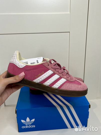 Новые кеды adidas Gazelle бело-розовые, доставка б