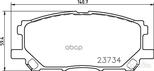 Колодки тормозные дисковые перед (PF-1497)