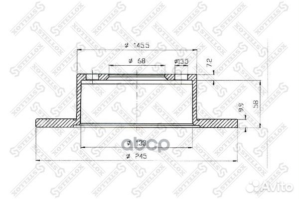 6020-4734-SX диск тормозной задний Audi 100 2