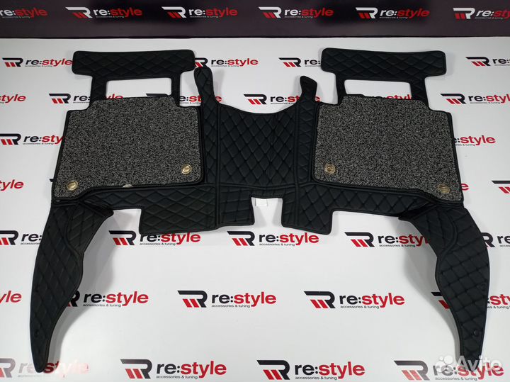 Ковры салона 3D Nissan Patrol 62 Левый руль Черные