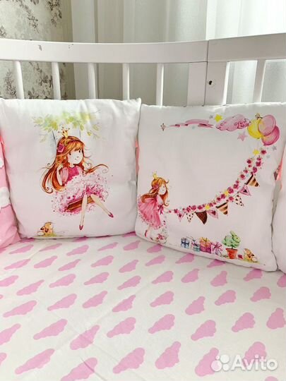 Детские бортики в кроватку комплект новый