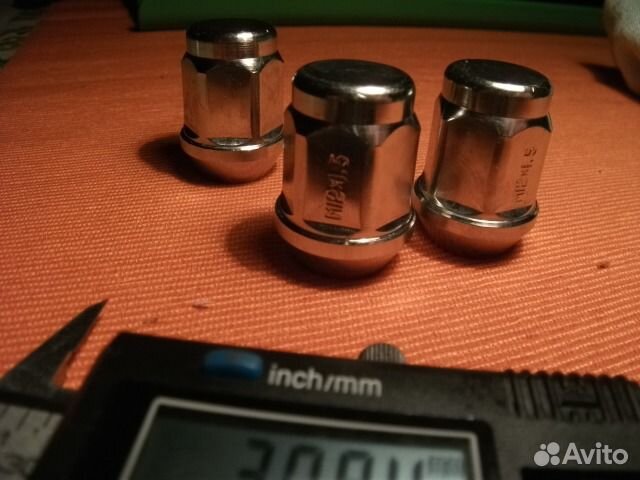 Гайка колеса M12X1,5 Х29,6 нержавейка