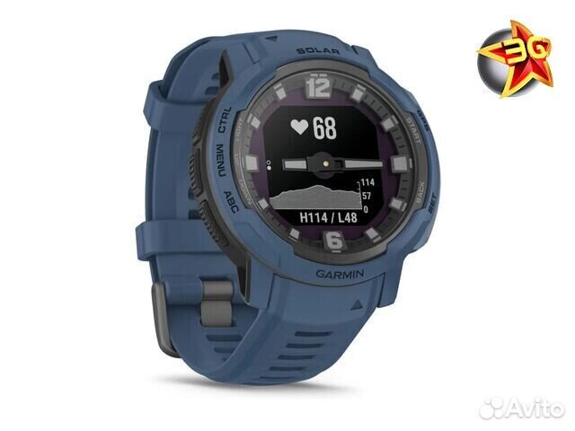 Часы Garmin Instinct Crossover Solar Tidal Blue