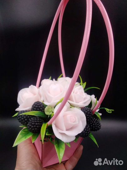 Букет из мыла розы