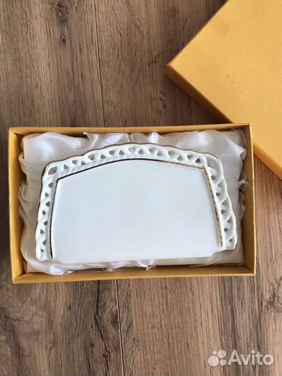 Салфетница фарфор белая