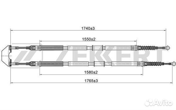 Трос стояночного тормоза Zafira Family B 05
