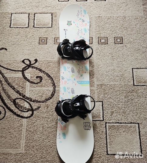 Сноуборд с креплениями для девочки 128см