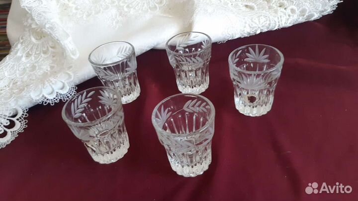 Стакан из тонкого стекла, стопки СССР